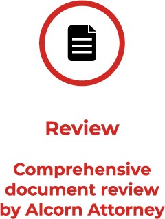 Review Comprehensive document review by Alcorn Attorney