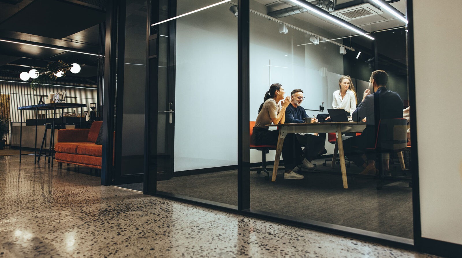 Startup company in conference room