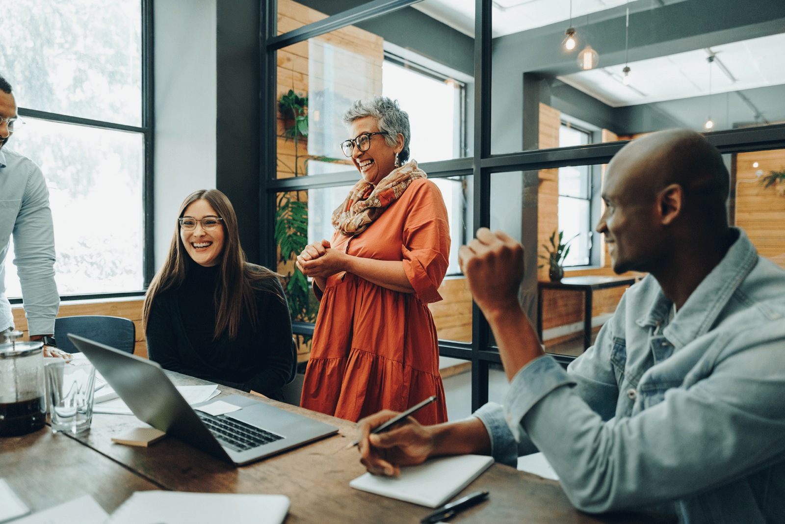 Group of startup employees in a meeting